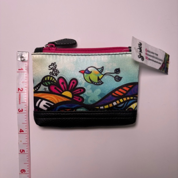 NWT Sondo El Salvador Colorful Coin Purse Bird Flower Women Gift Folk Art - Picture 9 of 9